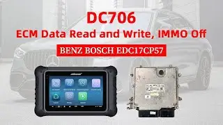 OBDSTAR DC706 Read/Write Data & Immobilizer Off on Mercedes Bosch EDC17CP57 ECM BENCH