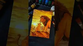 wait  for it🔥,lion king drawing😍#shorts #ytshorts #lionking #papaoutai #art#drawing #simba #lion