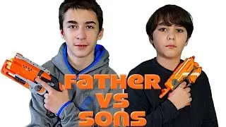 NERF WAR: Father vs Sons Part 1