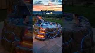 These Volcano hot tubs look amazing! 👏🌋 #hottub #backyardvibes #shorts