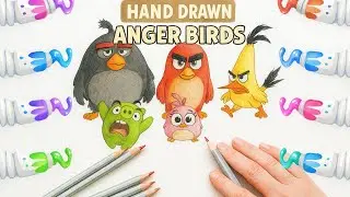 🎨 How to Draw Angry Birds by Hand ✍️ | Fun & Easy Drawing for Kids 🐦🔥