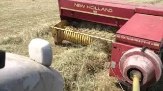 Baling with a ford 4000 and new Holland 378