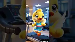 Fit Duck&rsquo;s Treadmill Workout in Gym Magic 🦆🏋️✨#cute #duck #shorts #viral #ytshorts #ai#yt #duckvideo