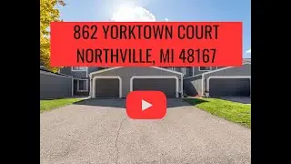Northville Condos For Sale Waterfront - Lexington Condo [ 862 Yorktown Court Northville, MI 48167 ]