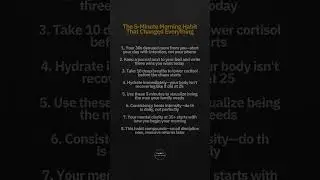 The 5 Minute Morning Habit That Changed Everything