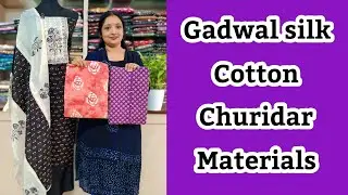 Gadwal Chanderi silk | Cotton | Salwar suits |@noblelady 
