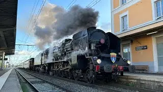 La belle 241 P17 en tête du Parc des Oiseaux Express !