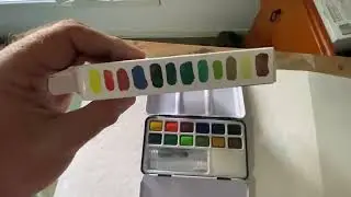 Small Byron Watercolour  Metal Pocket Set | handy for holidays or travel