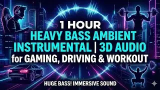 1 Hour Heavy Bass Ambient Instrumental | 3D Audio for Gaming, Driving & Workout