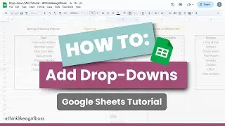 How to add Drop-Downs in Google Sheets - How to create Drop-Downs from a List in Another Tab