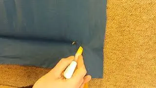 How to cut fabric around a chair leg