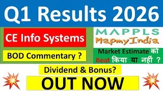 CE INFO SYSTEMS Q1 results 2026 | MAPMYINDIA results today | CE INFO SYSTEMS Share News | MAPMYINDIA