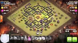 Coc th10 attack strategy gowiwi , mudhut, cheewiz