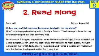 Story Time (Unit 6) | Conversation Blast Into the Past FUN!book | BINGOBONGO