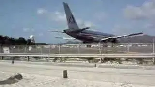 Funny Crazy Hilarious GEE Gets Blown into Ocean By plane TAKING OFF..JET BLAST ST MARTIN