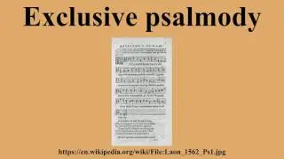 Exclusive psalmody