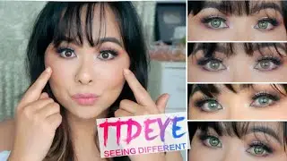 TTD EYE Color Contact Lenses on Dark Brown Eyes | Swatches