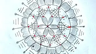 🌺Pongal festivall Kolam🌺 Saturday Special Rangoli 🌺5×3 Beautiful Round Design 🌺