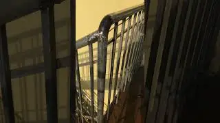 Paint an iron fire escape staircase for students