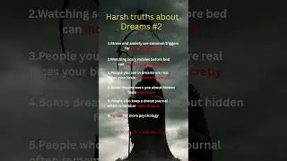 Dark Psychology truths about dreams | Human Behaviour explained.