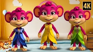 Five Little Mommies Jumping on the Bed | Nursery Rhyme Cartoon