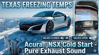 2018 Acura NSX Cold Start In Texas Freezing Temps: Exhaust Valves Open & Closed