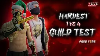FF LIVE GUILD TEST 1 VS 4 | FREE FIRE LIVE GUILD TEST | LIVE GUILD TESTING #gyangaming  #fflive
