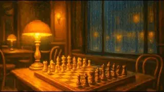 *NO ADS* Rainy 1920s Cafe Live Painting Ambience | Cozy Jazz, & Relaxing Rain
