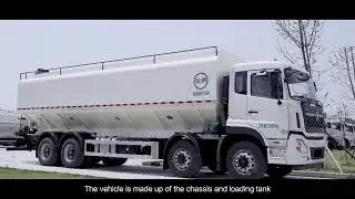 Electric Screw Conveyor Bulk Feed Truck/ Grain Transporter/ Animal Feed Delivery Truck