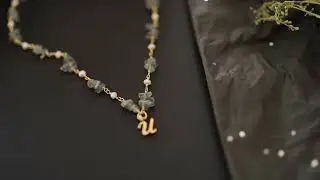 Lenka Initial Grey Necklace