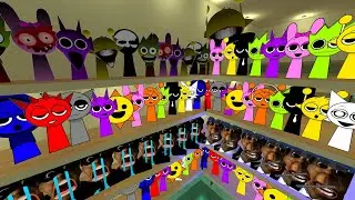 Whole Hotel Of Sprunki Nextbots Is Chasing Me! p.1