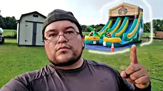 Delivering Dual Lane Tiki Rush Slide 💦 / Water Slide Delivery