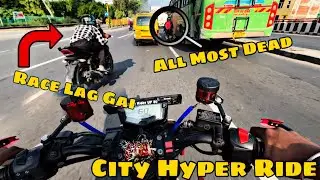 Most Hyper Ride With Apache 160 4V VS Apache 180 2V VS R15 M || Hyper City Ride || Race Lag Gai 🚀🏍️