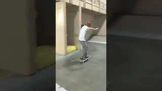 Skateboarding At CJ's Indoor Skatepark (KickFlip Rock To Fakie)