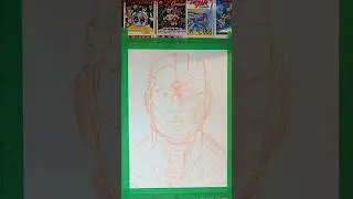 DC Comics Cyborg Red Pencil Portrait Timelapse Drawing #dccomics