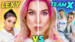 ♦ Kosmetyki LEXY vs TEAM X - bitwa makijaży 🥊 PÓŁ TWARZY challenge!  ♦ Agnieszka Grzelak Beauty