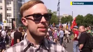 jewish news one: Pro-Israel group stages al-Quds counter protest in Berlin