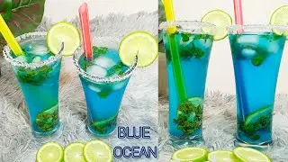 Blue Ocean drink recipe||Blue Moon recipe||Blue Ocean mojito||Blue Cocktail.