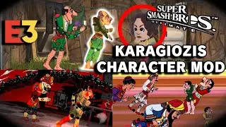 Karagiozis Greek Mod Character Trailer in Smash Bros Ultimate - Ryujinx emulator - Καραγκιόζης