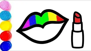 Lips 💋and Lipstick💄 Drawing Step By step, How to draw lips, easy drawing tutorial, drawing ideas,