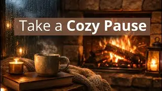 A Cozy Pause with Rain & Fireplace  Guided Relaxation for Calm & Comfort