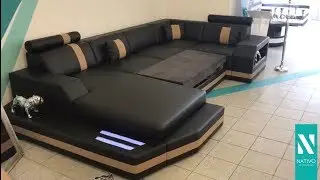NATIVO mobili Italia - Divano di design MESIA XL con illuminazione a LED