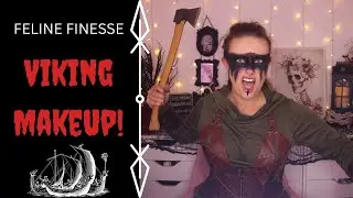 VIKING HALLOWEEN MAKEUP TUTORIAL! | Feline Finesse