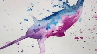 Narwal malen | MODERNES AQUARELL