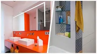 75 Kids' Bathroom With Orange Cabinets Design Ideas You'll Love ♡