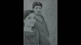 Cute family pencil drawing / portrait drawing