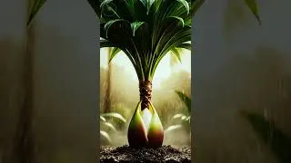 The One-Time Bloom of a Lifetime 🌧️ | Talipot Palm ASMR Macro 4K #shorts