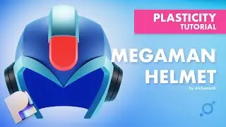 Stylized Megaman Helmet in Plasticity!