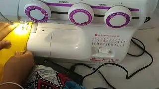 Sewing machine stitching on the floor - Without table setup #sewing  #basic #beginners