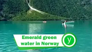 Emerald green water in Norway